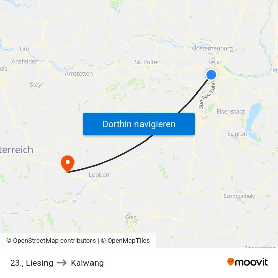 23., Liesing to Kalwang map