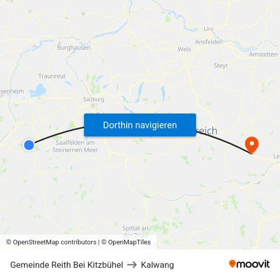 Gemeinde Reith Bei Kitzbühel to Kalwang map