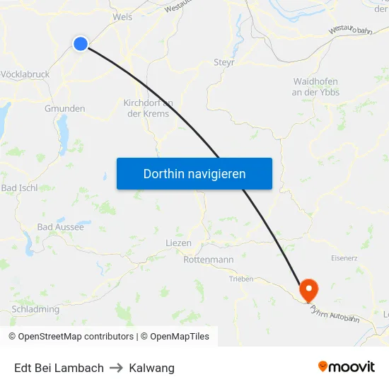 Edt Bei Lambach to Kalwang map