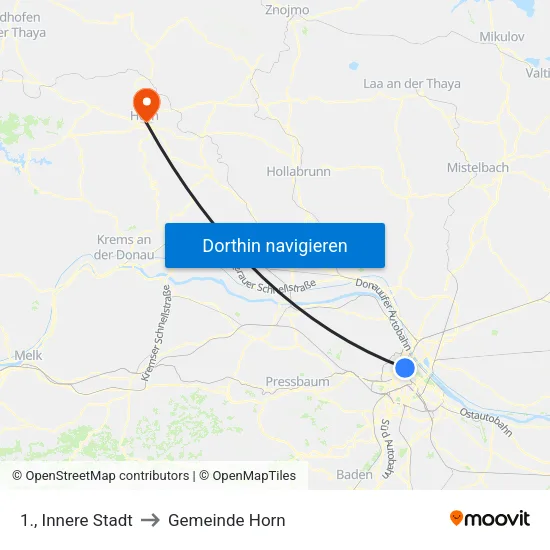 1., Innere Stadt to Gemeinde Horn map