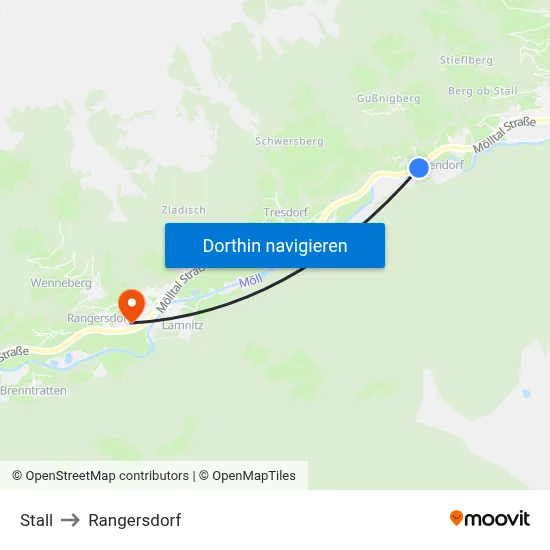 Stall to Rangersdorf map