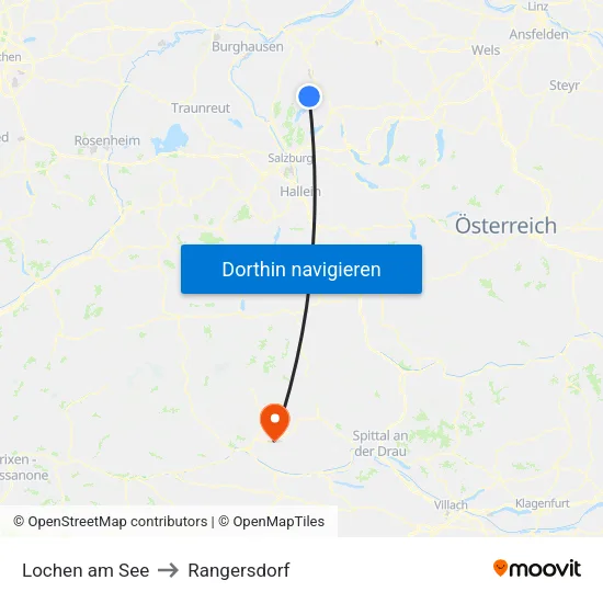 Lochen am See to Rangersdorf map