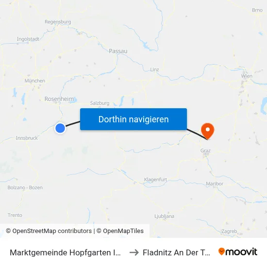 Marktgemeinde Hopfgarten Im Brixental to Fladnitz An Der Teichalm map