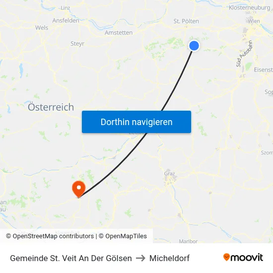Gemeinde St. Veit An Der Gölsen to Micheldorf map