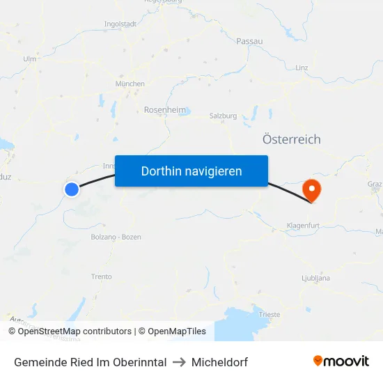 Gemeinde Ried Im Oberinntal to Micheldorf map