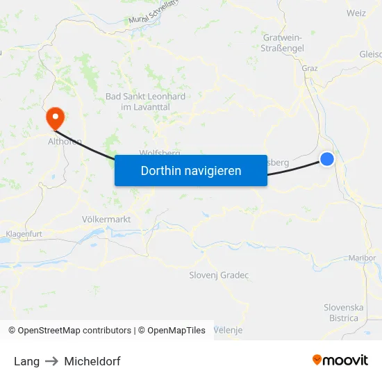 Lang to Micheldorf map