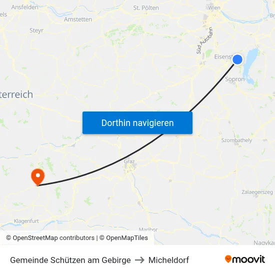 Gemeinde Schützen am Gebirge to Micheldorf map