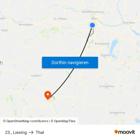 23., Liesing to Thal map