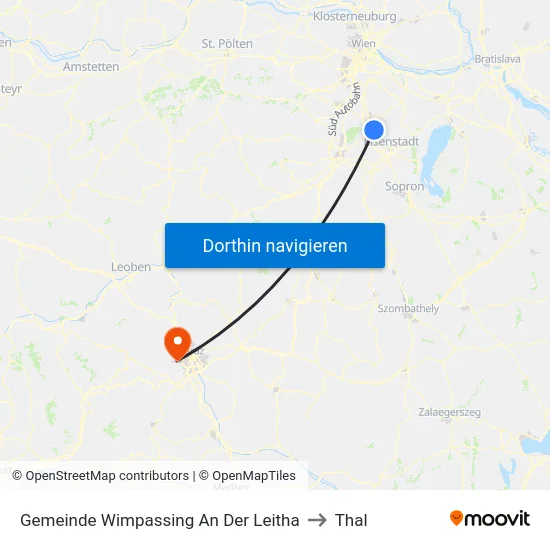 Gemeinde Wimpassing An Der Leitha to Thal map