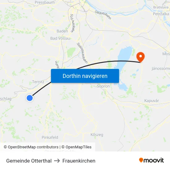 Gemeinde Otterthal to Frauenkirchen map
