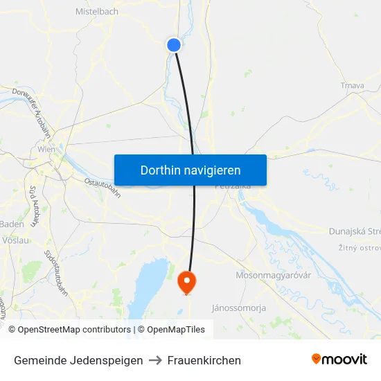 Gemeinde Jedenspeigen to Frauenkirchen map