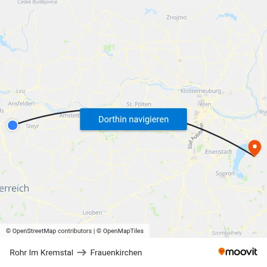 Rohr Im Kremstal to Frauenkirchen map