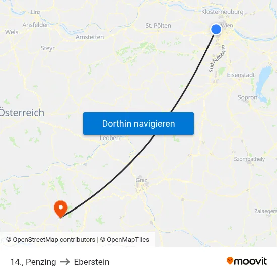 14., Penzing to Eberstein map