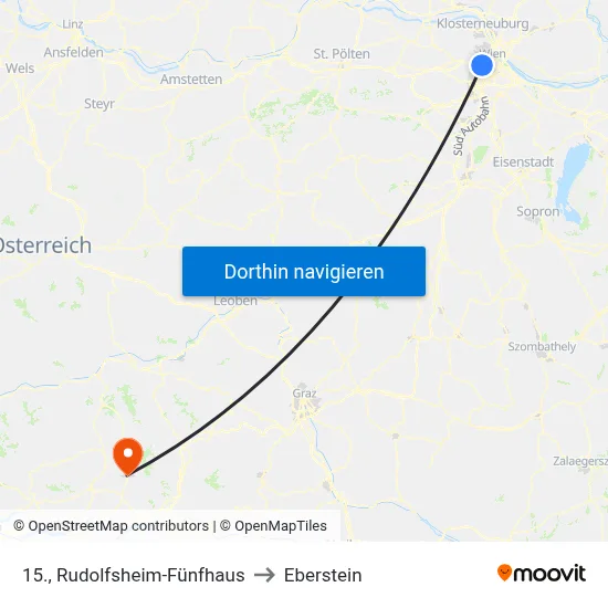 15., Rudolfsheim-Fünfhaus to Eberstein map