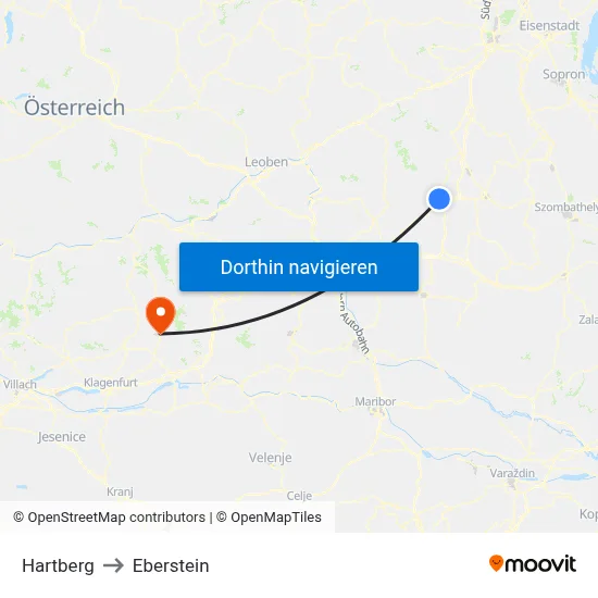 Hartberg to Eberstein map