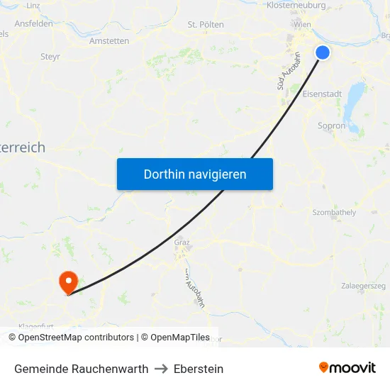 Gemeinde Rauchenwarth to Eberstein map