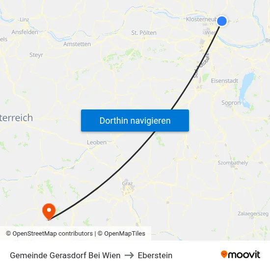 Gemeinde Gerasdorf Bei Wien to Eberstein map