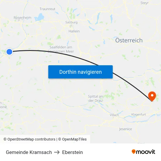 Gemeinde Kramsach to Eberstein map