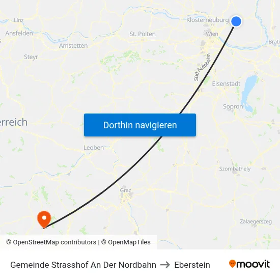 Gemeinde Strasshof An Der Nordbahn to Eberstein map