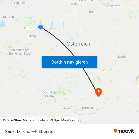Sankt Lorenz to Eberstein map