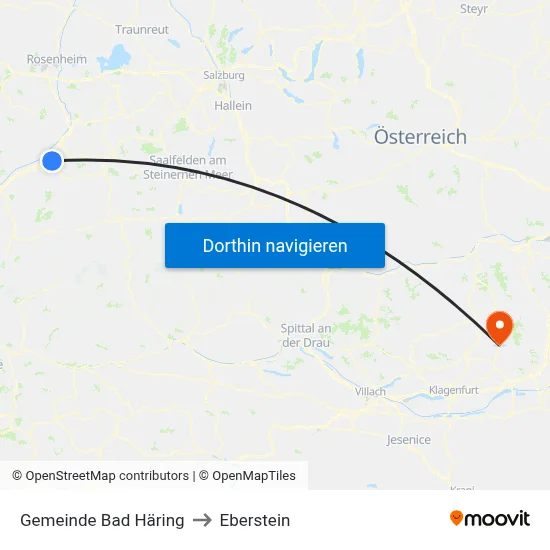 Gemeinde Bad Häring to Eberstein map