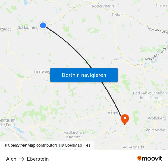 Aich to Eberstein map