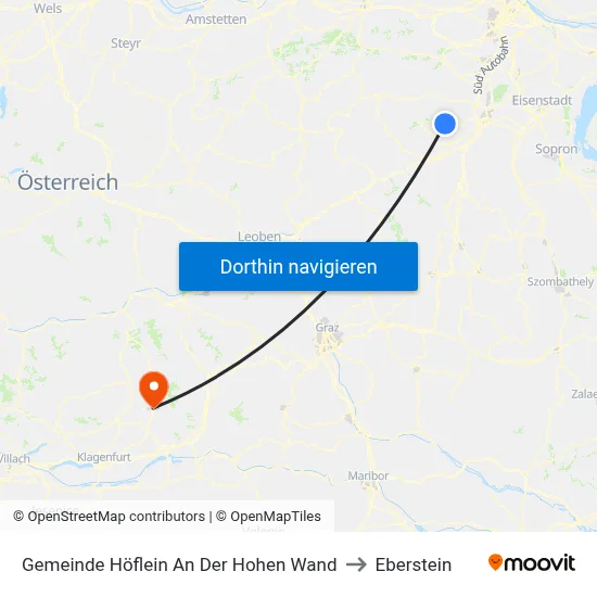 Gemeinde Höflein An Der Hohen Wand to Eberstein map