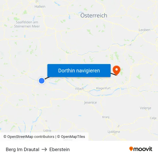 Berg Im Drautal to Eberstein map