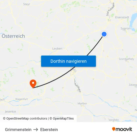 Grimmenstein to Eberstein map