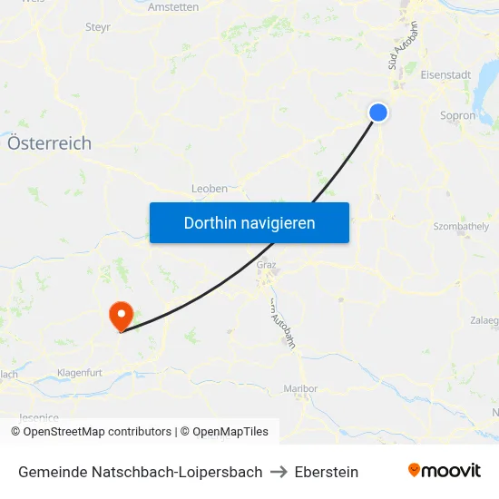 Gemeinde Natschbach-Loipersbach to Eberstein map