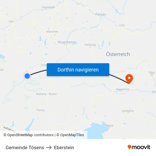 Gemeinde Tösens to Eberstein map