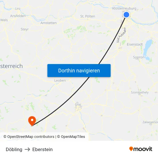 Döbling to Eberstein map