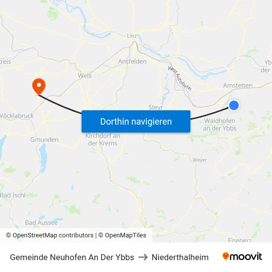 Gemeinde Neuhofen An Der Ybbs to Niederthalheim map