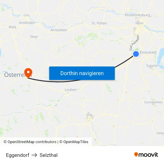 Eggendorf to Selzthal map