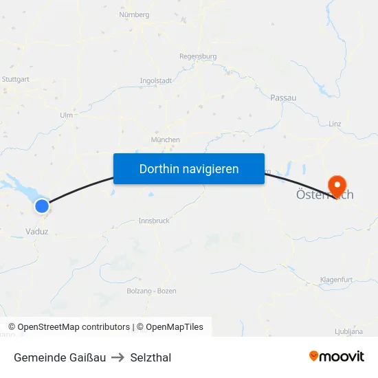 Gemeinde Gaißau to Selzthal map