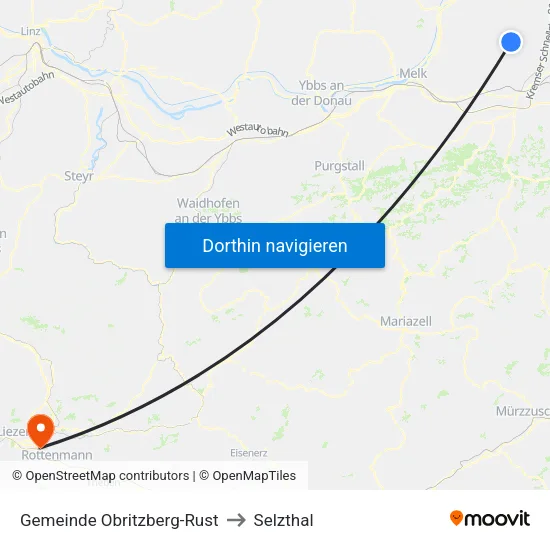 Gemeinde Obritzberg-Rust to Selzthal map