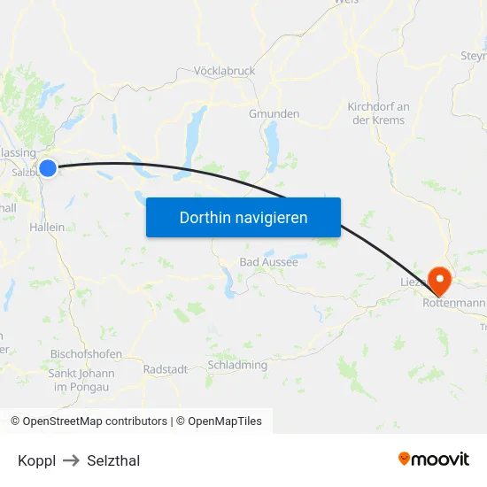 Koppl to Selzthal map