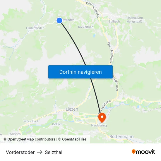 Vorderstoder to Selzthal map