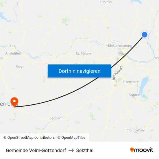 Gemeinde Velm-Götzendorf to Selzthal map