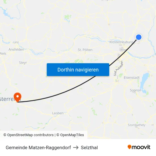 Gemeinde Matzen-Raggendorf to Selzthal map