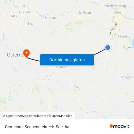 Gemeinde Seebenstein to Selzthal map