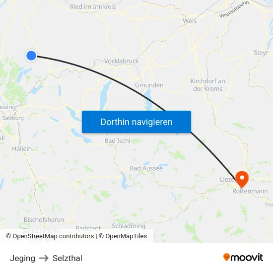 Jeging to Selzthal map