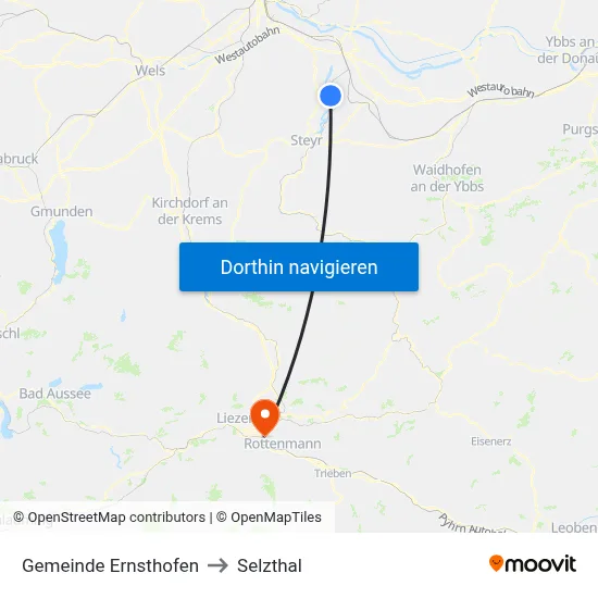 Gemeinde Ernsthofen to Selzthal map