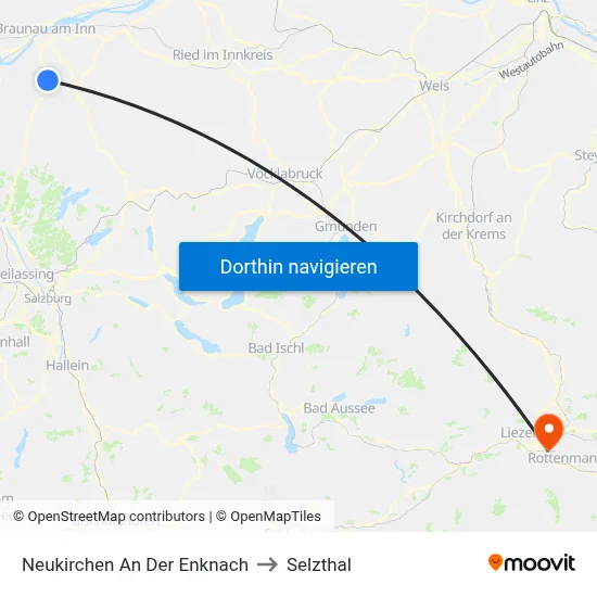 Neukirchen An Der Enknach to Selzthal map
