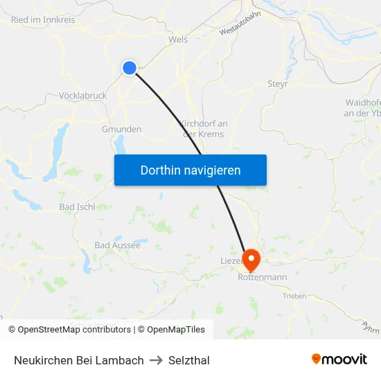 Neukirchen Bei Lambach to Selzthal map