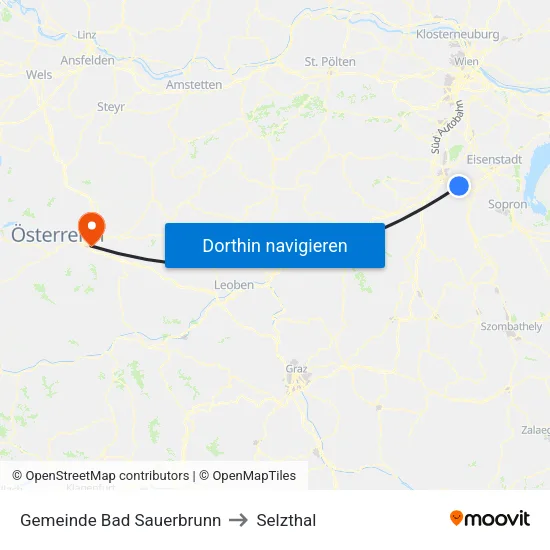 Gemeinde Bad Sauerbrunn to Selzthal map