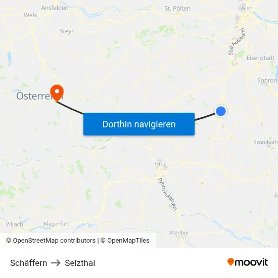 Schäffern to Selzthal map