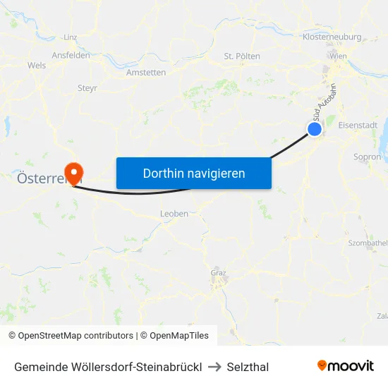 Gemeinde Wöllersdorf-Steinabrückl to Selzthal map