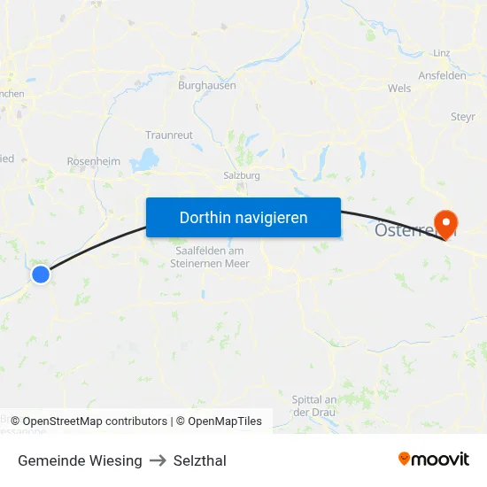 Gemeinde Wiesing to Selzthal map
