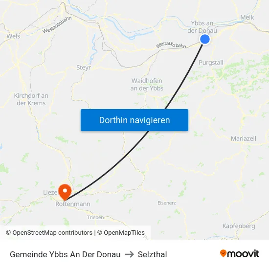 Gemeinde Ybbs An Der Donau to Selzthal map